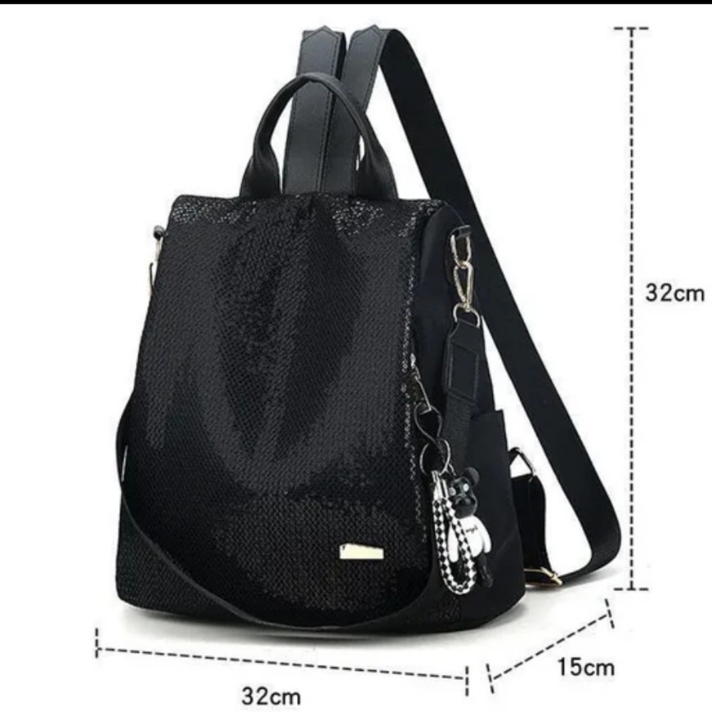 Sequin Multifunction Backpack / Shoulder Bag For … - image 4